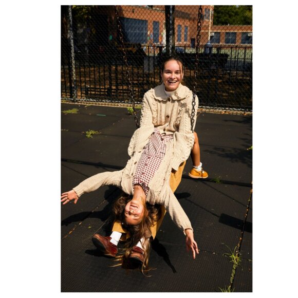 Maison Me Emma Collared Dress, Burgundy & Antique White 2Y - Picture 11 of 12